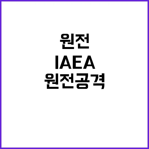 원전 공격 시도 IAEA의 핵안전 경고!