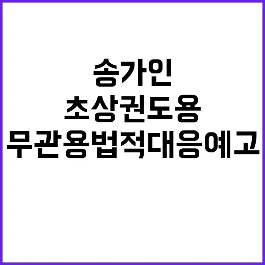 송가인 초상권 도용 무관용 법적 대응 예고!