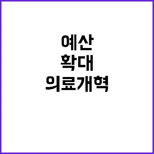 예산 증가 의료개혁…