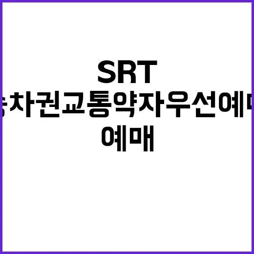 SRT 승차권 교통…