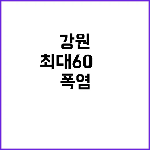 폭염 경고! 강원·경상 최대 60㎜ 비 예보