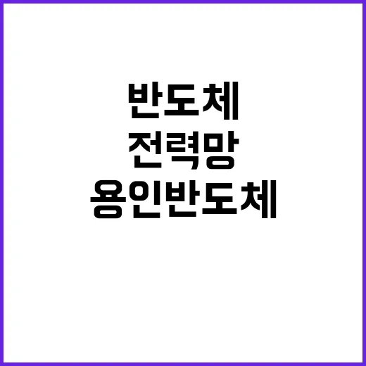 전력망 지연 용인 반도체 전력 공급 문제 발생!