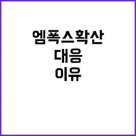 엠폭스 확산 상황 대응 불가 이유는?