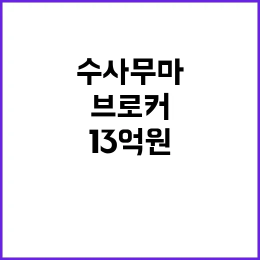 브로커의 배신…13억원 수사 무마 대가의 실체