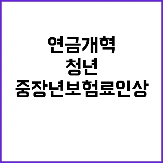 연금개혁 청년과 중…