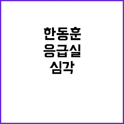 응급실 상황 심각 …