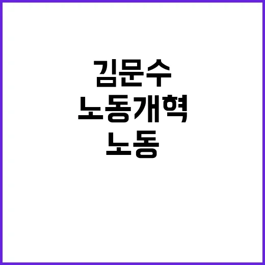 김문수 취임 노동개…