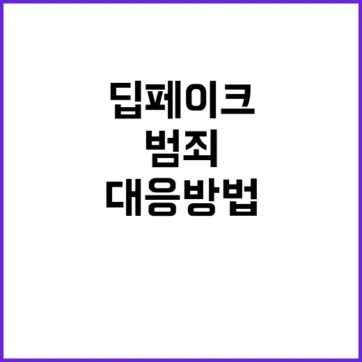 딥페이크 범죄 대전경찰청의 효과적 대응 방법 공개!