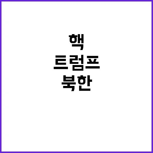 트럼프 북한 핵 대…