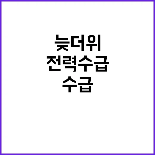 전력수급 점검 안덕…