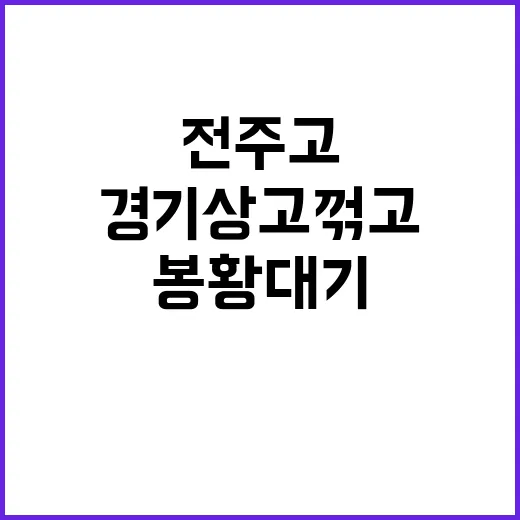 우승 전주고 경기상…