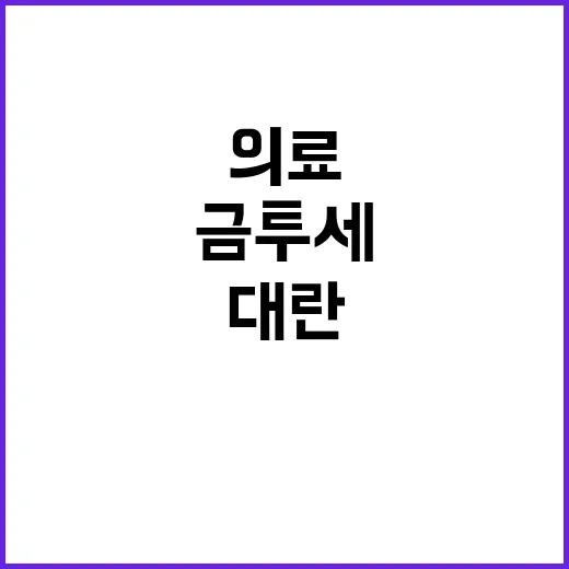 의료대란과 금투세 …