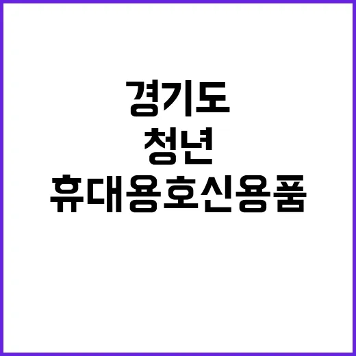 휴대용 호신용품 경기도 청년 안전 대책 공개!