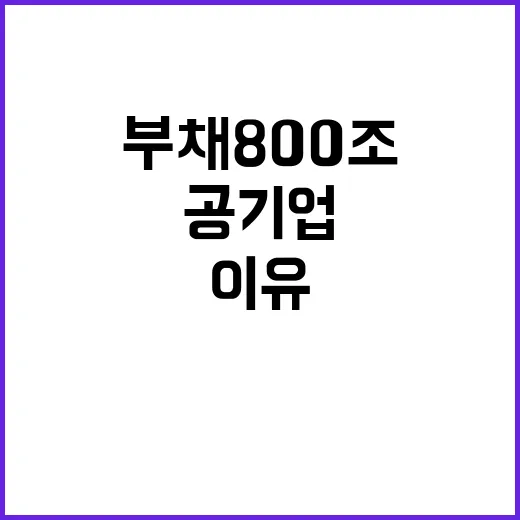 부채 800조 공기업 허리띠 졸라매는 이유?