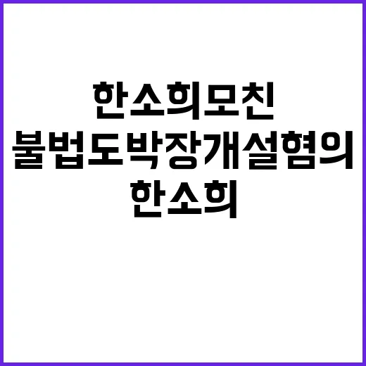 “한소희 모친”의 불법 도박장 개설 혐의 ‘충격’