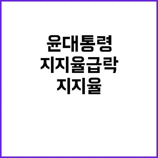 지지율 급락 윤대통령의 미래는 어떻게 될까?