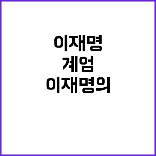 계엄 논란? 이재명의 헛것과 비명!