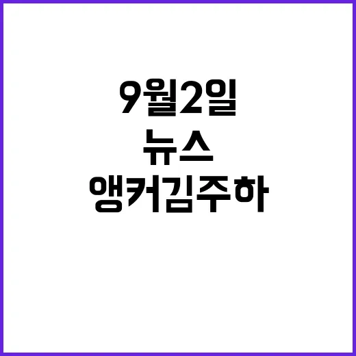 AI 앵커 김주하 9월 2일 MBN 핵심뉴스 공개!