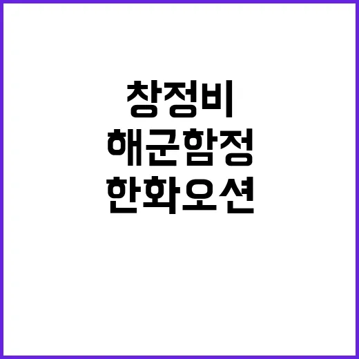 해군 함정 한화오션…