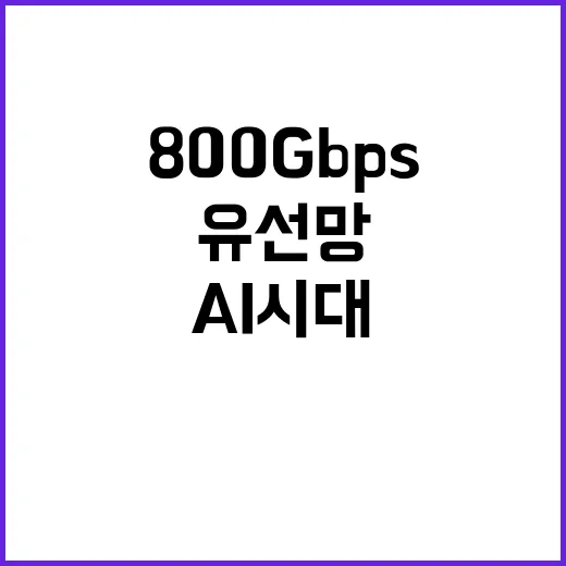 AI 시대 SKT·SKB의 800Gbps 유선망 혁신!