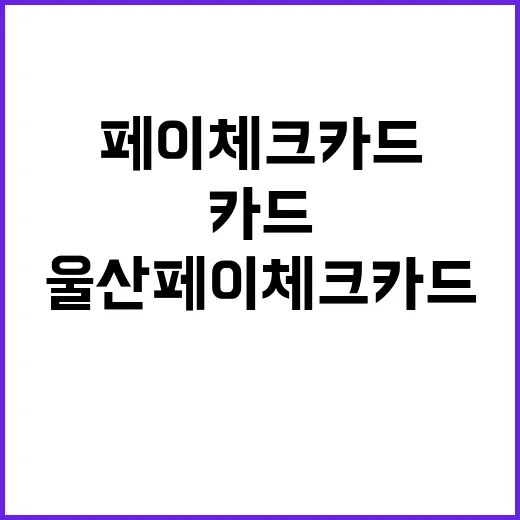 울산페이 체크카드 경품이벤트로 대박 기회!