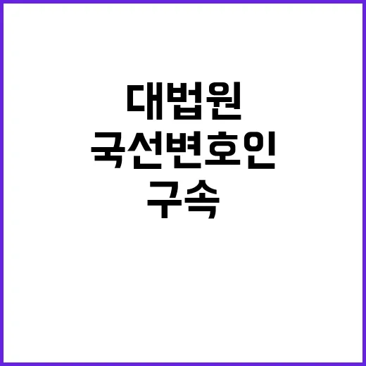 대법원 구속 국선변…