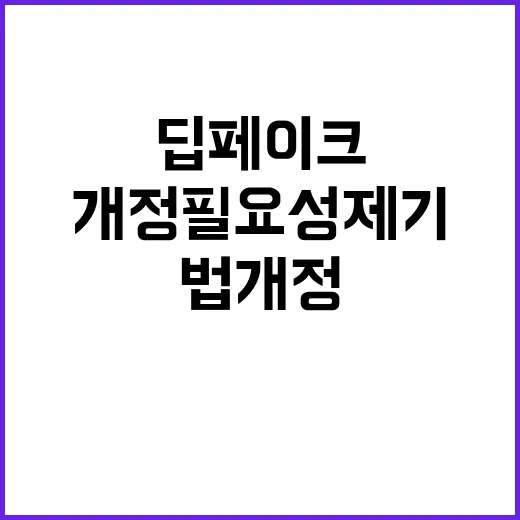 딥페이크 문제 법 …