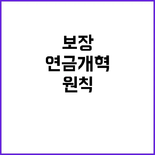 연금개혁 중간점 소득보장 원칙 논란 발생!