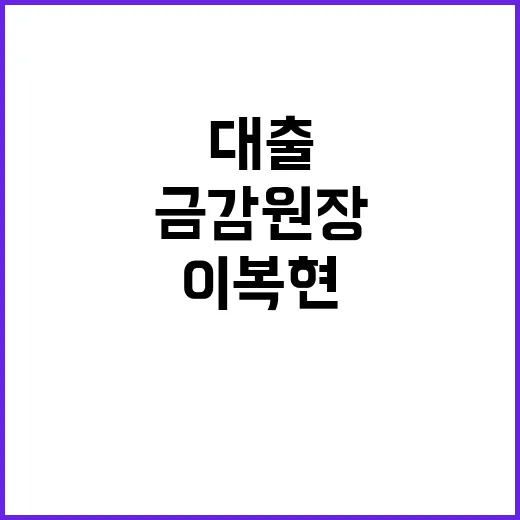 실수요자 대출 이복…