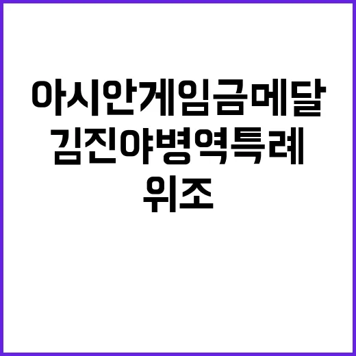 ‘아시안게임 금메달’ 김진야 병역특례 위조 논란!