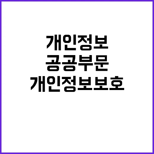 개인정보 보호 공공부문 최선의 노력과 현실!