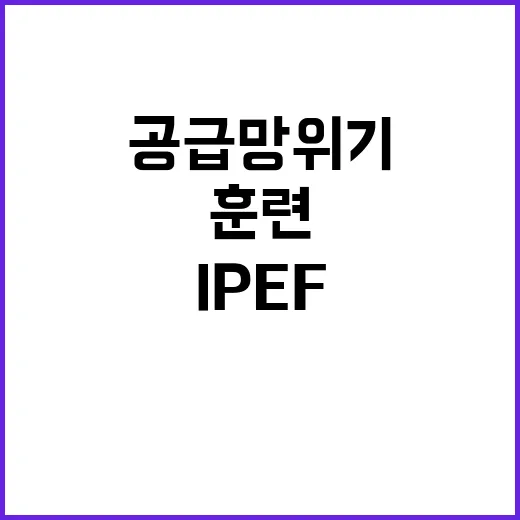 IPEF 공급망 위…