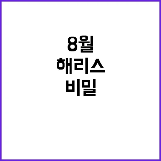 해리스 8월 선거자…