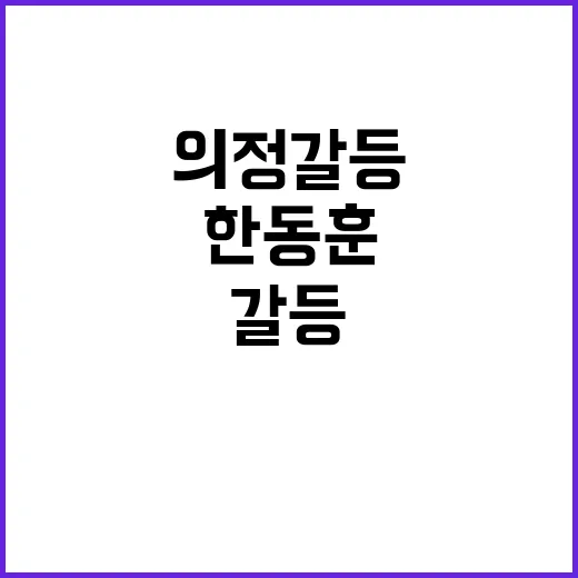 의정 갈등 한동훈의…