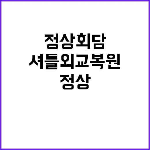 정상회담 여당의 셔…