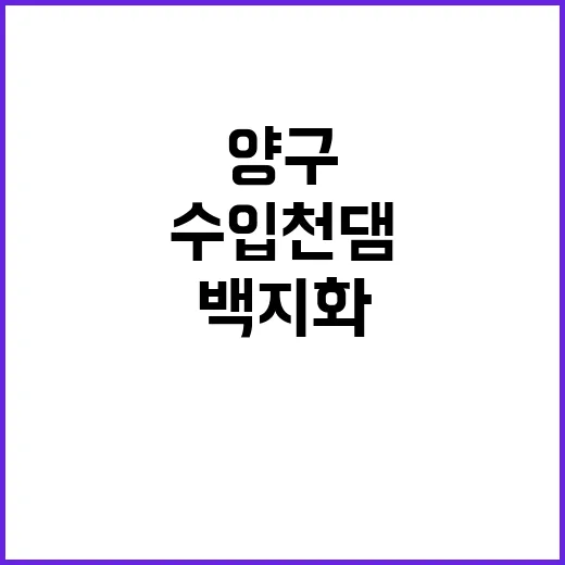 수입천댐 백지화 양…