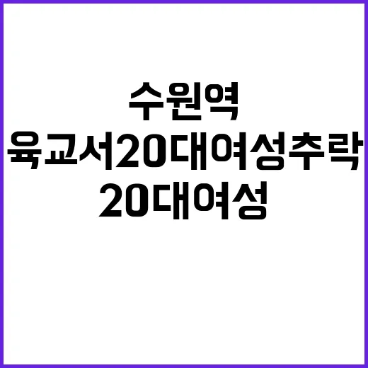 사건! 수원역 육교서 20대 여성 추락 확인