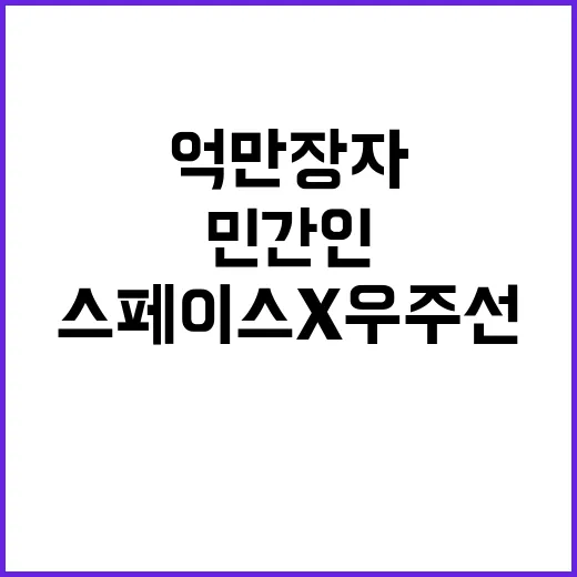 억만장자 스페이스X 우주선으로 민간인 최초 우주유영!