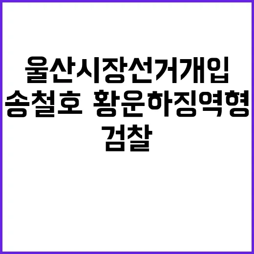 ‘울산시장 선거개입…