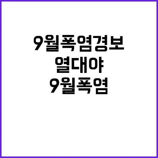 열대야 116년 만…