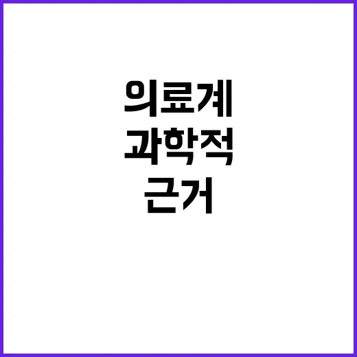 의대 증원 2000명 의료계의 과학적 근거 요구!