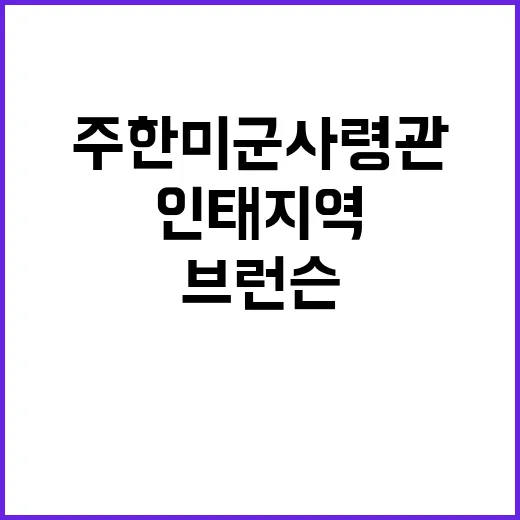 주한미군사령관 브런…