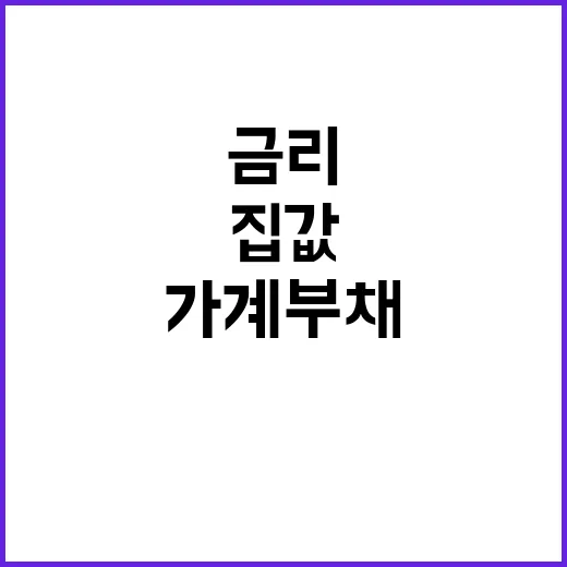 가계부채 비율 집값이 금리 결정 변수!