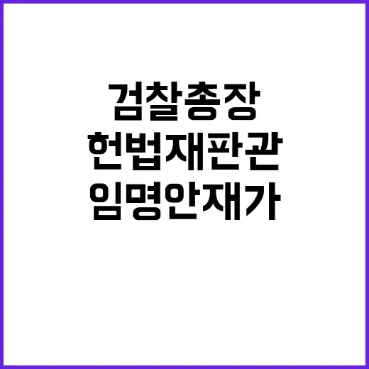 헌법재판관 검찰총장…