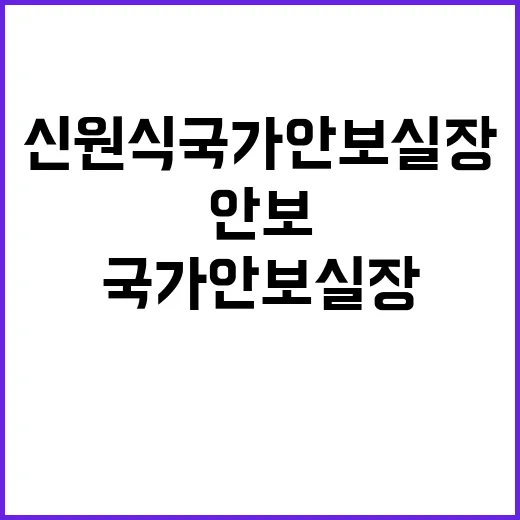 신원식 국가안보실장…