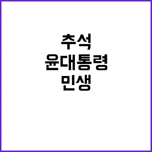 민생 윤대통령 부부…