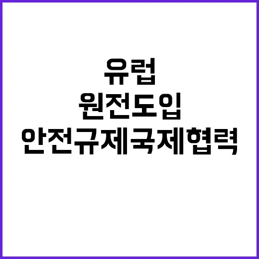 원안위 안전규제 국제협력으로 유럽 원전 도입!