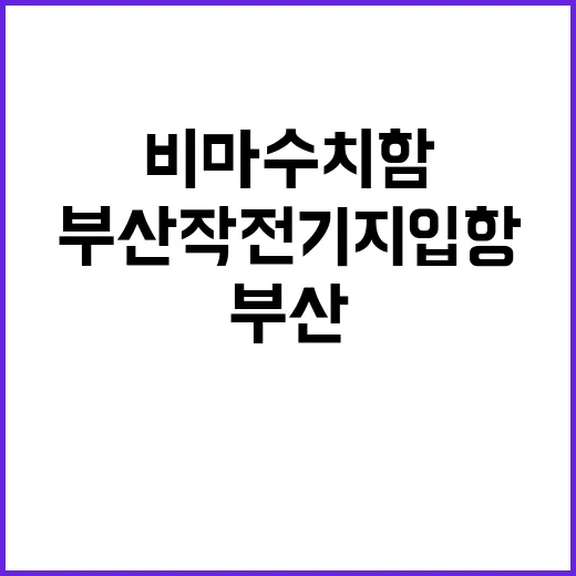 비마수치함 부산작전…