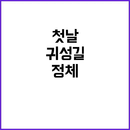 고속도로 정체 귀성…