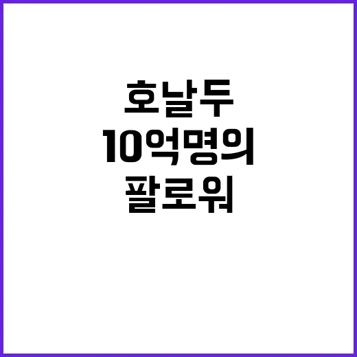 슈퍼스타 호날두 팔로워 10억명의 신화 탄생!